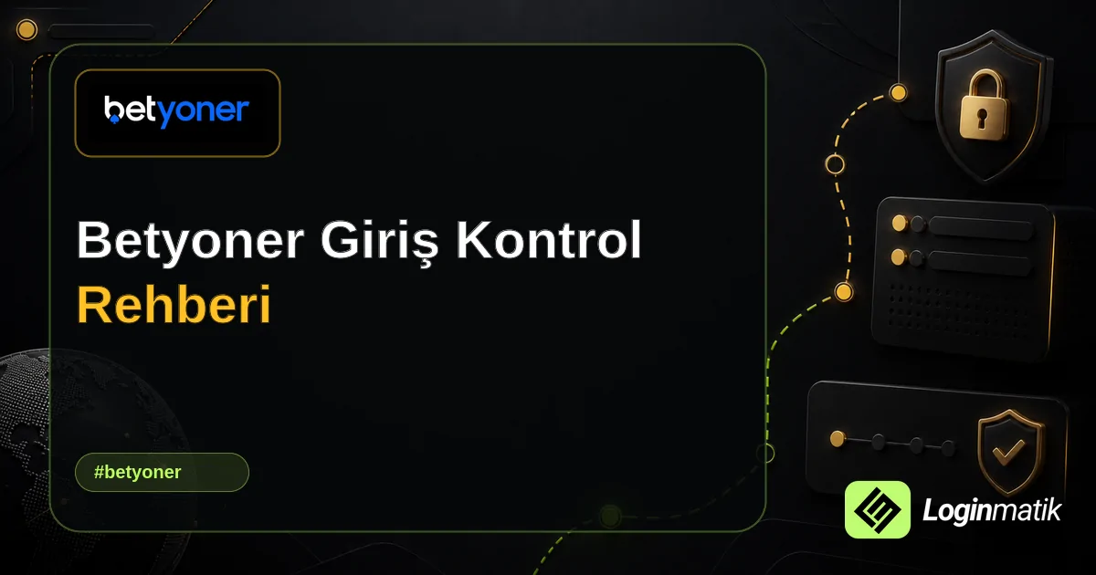 Betyoner Giriş Kontrol Rehberi - Betyoner Loginmatik rehber görseli