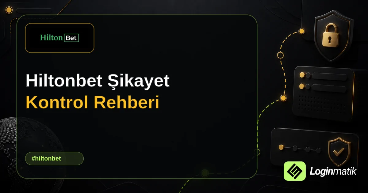Hiltonbet Şikayet Kontrol Rehberi - Hiltonbet Loginmatik rehber görseli